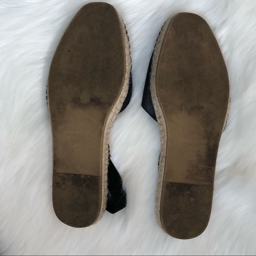 Zara Vegan Leather Slingback Espadrille Flats - Picture 5 of 6